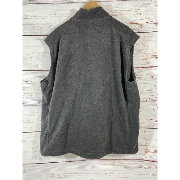 Columbia Fleece Vest Mens XXL Gray Full Zip Outdoors Hiking Casual New Tucker - Picture 2 of 11